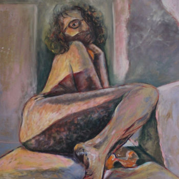 Pintura titulada "Enigmatic Desire" por Dzovig Arnelian, Obra de arte original, Acrílico