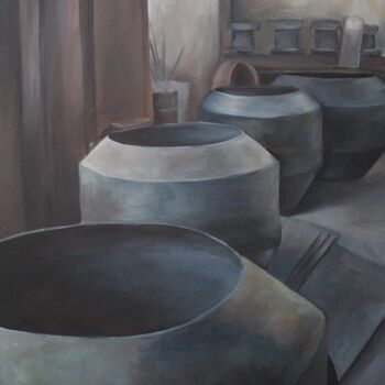 Peinture intitulée "Barrel II" par Dzovig Arnelian, Œuvre d'art originale, Acrylique