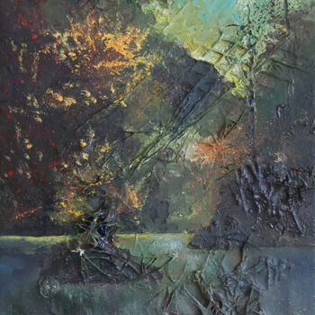 Pintura titulada "A Magical Landscape" por Dzovig Arnelian, Obra de arte original, Acrílico
