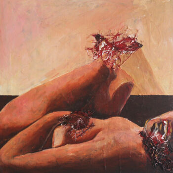Pintura intitulada "The forbidden Love" por Dzovig Arnelian, Obras de arte originais, Acrílico