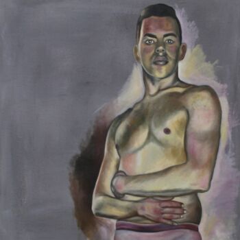 Pittura intitolato "A nude figure" da Dzovig Arnelian, Opera d'arte originale, Acrilico