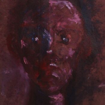 Painting titled "Face I" by Dzovig Arnelian, Original Artwork, Acrylic