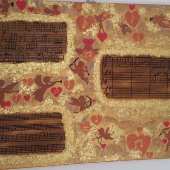 Painting titled "Love is Music" by Elvere Delsart, Original Artwork, Acrylic