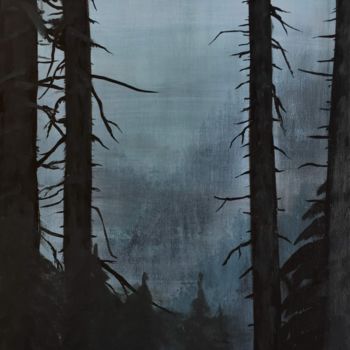 Pintura titulada "Mystical forest" por Elena Epifantseva, Obra de arte original, Acrílico Montado en Bastidor de camilla de…