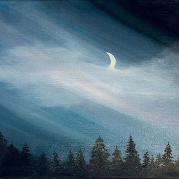 Картина под названием "Oil painting "North…" - Елена Епифанцева, Подлинное произведение искусства, Масло Установлен на Дерев…