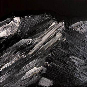 Pintura titulada "Night mountains. Be…" por Elena Epifantseva, Obra de arte original, Oleo Montado en Bastidor de camilla de…