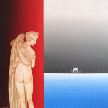 Peinture intitulée "Le Retour d'Ulysse" par Eric Lambertin, Œuvre d'art originale, Huile