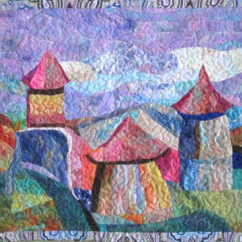 Arte textil titulada "fortress towers" por Elena Potapova, Obra de arte original, Almazuela 