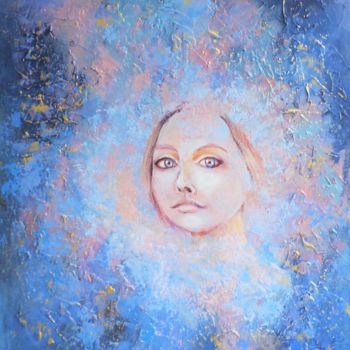 Ζωγραφική με τίτλο "through the stars" από Elena Potapova, Αυθεντικά έργα τέχνης, Ακρυλικό