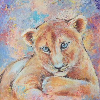 绘画 标题为“lion cub” 由Elena Potapova, 原创艺术品, 丙烯