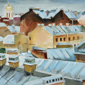 Peinture intitulée "Rhythms of Petersbu…" par Katerina Bogomazova, Œuvre d'art originale, Huile