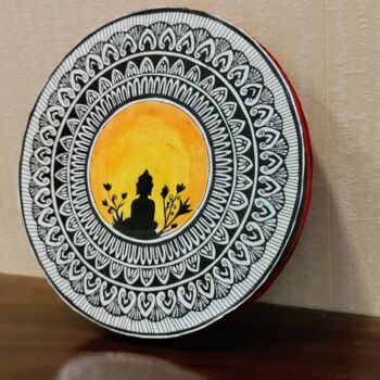 Pittura intitolato "Circle of Life" da Eaka Srivastava, Opera d'arte originale, Inchiostro