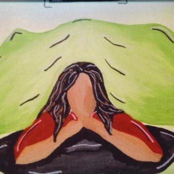 Pintura titulada "Laying Down" por Chaundra Saenz, Obra de arte original