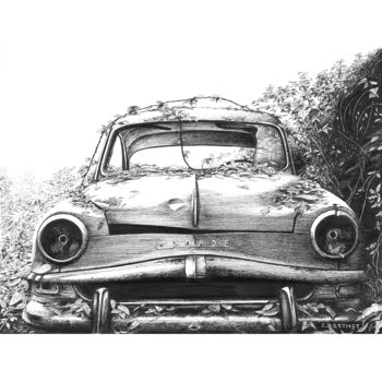 Tekening getiteld "Aronde dans les ron…" door Eric Berthet, Origineel Kunstwerk, Inkt