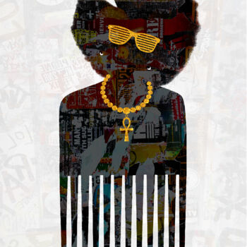 Grafika cyfrowa / sztuka generowana cyfrowo zatytułowany „Afro Fashion - Coll…” autorstwa Eben Kela, Oryginalna praca, 2D pr…