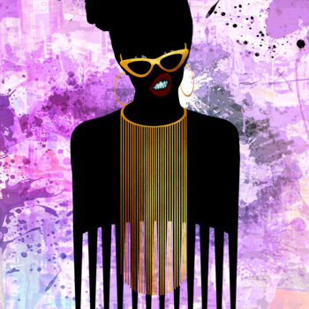 数字艺术 标题为“Afro Grimace - Coll…” 由Eben Kela, 原创艺术品, 2D数字工作