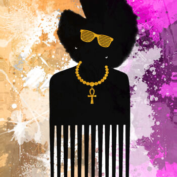 Digital Arts titled "Afro Teen 16 - Coll…" by Eben Kela, Original Artwork, 2D Digital Work