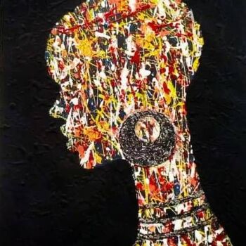 Malerei mit dem Titel "Alien In me" von Ebenezer Kwesi Ofori Appiah, Original-Kunstwerk, Acryl