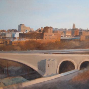 Painting titled "29th Street Bridge…" by Eb, Original Artwork