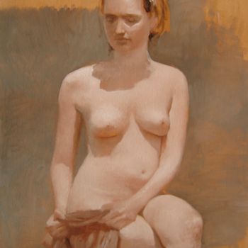 Painting titled "Elleni assise (étud…" by Eb, Original Artwork