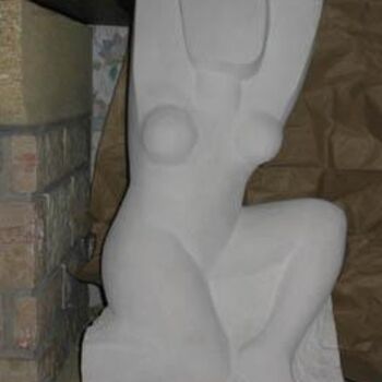 Sculpture intitulée "CARIATIDE MODIGLIANI" par Bernard Lougarre, Œuvre d'art originale