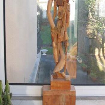 Sculpture intitulée "LE GUITARISTE" par Bernard Lougarre, Œuvre d'art originale