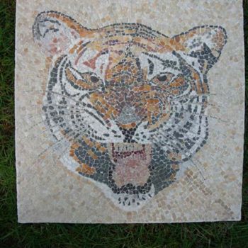 Artesanato intitulada "Tigre rugissant" por Bernard Lougarre, Obras de arte originais