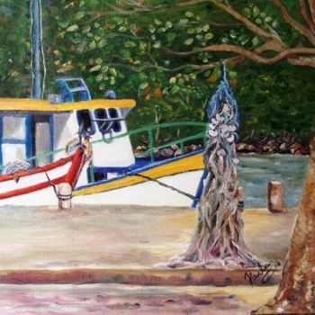 Картина под названием "barcos" - Paula, Подлинное произведение искусства