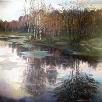 Painting titled "Soon the cold" by Evgenii Chekalov, Original Artwork, Oil