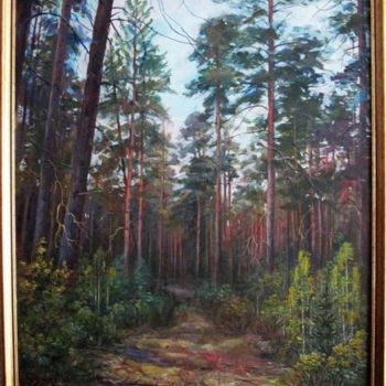 Painting titled "The road to childho…" by Evgenii Chekalov, Original Artwork, Oil