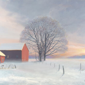 Картина под названием "February" - Ed Little, Подлинное произведение искусства, Масло