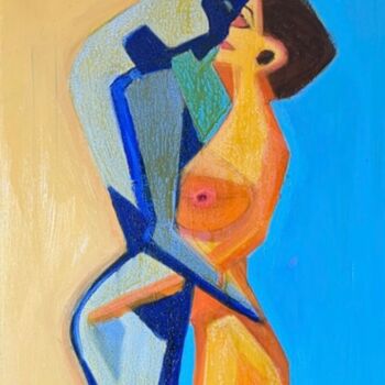 Картина под названием "Hugs for UKRAINE" - Edart, Подлинное произведение искусства, Масло