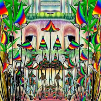 Arts numériques intitulée "Libetry Mushual" par Eddie Warner, Œuvre d'art originale