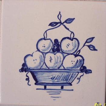 Painting titled "Fruit basket" by Eddy Lagrand, Original Artwork