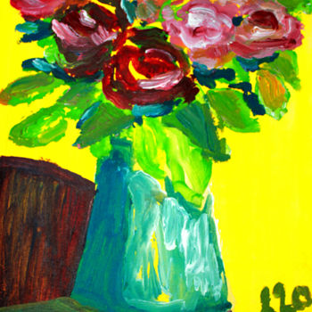 Peinture intitulée "Flowers 2" par Eddy Legrand, Œuvre d'art originale, Acrylique