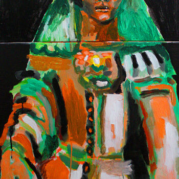 Schilderij getiteld "Ménines 2" door Eddy Legrand, Origineel Kunstwerk, Acryl