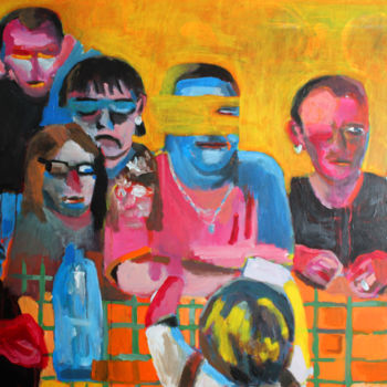 Peinture intitulée "Freaks Family" par Eddy Legrand, Œuvre d'art originale, Acrylique