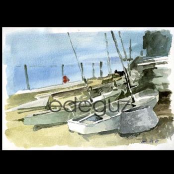 Malerei mit dem Titel "boats50" von Edeguz, Original-Kunstwerk