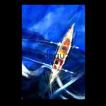 Peinture intitulée "boats2" par Edeguz, Œuvre d'art originale