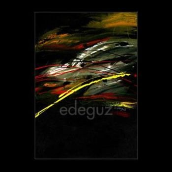 Painting titled "blackscape5" by Edeguz, Original Artwork
