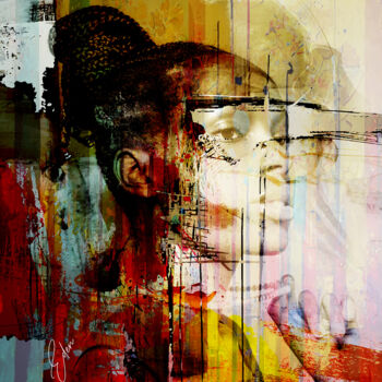 Peinture intitulée "Black Magic Woman" par Eden, Œuvre d'art originale, Peinture numérique Monté sur Aluminium