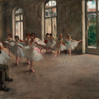 Pittura intitolato "Répétition de ballet" da Edgar Degas, Opera d'arte originale, Olio