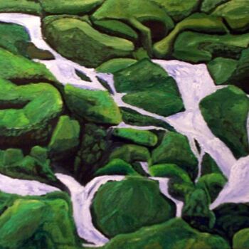 Peinture intitulée "Green Life" par Edgard Loepert, Œuvre d'art originale, Huile