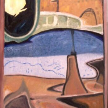 Картина под названием "The Lake" - Edgard Loepert, Подлинное произведение искусства, Масло