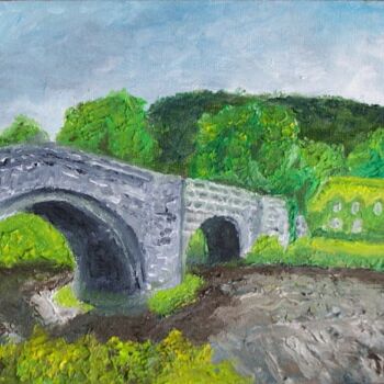 Pintura intitulada "Old Bridge" por Edgard Loepert, Obras de arte originais, Óleo