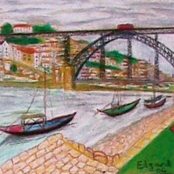 Pintura intitulada "OPORTO" por Edgard Loepert, Obras de arte originais, Óleo