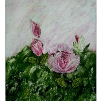 Painting titled "Roses (Розы)" by Edgar Navasardyan, Original Artwork, Oil