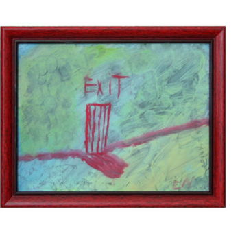 Painting titled "Exit" by Edgar Navasardyan, Original Artwork, Oil
