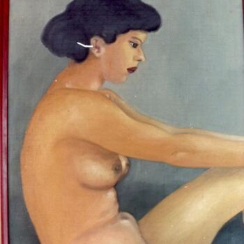 Painting titled "nu feminino" by Edion Silveiraira Da Lapa, Original Artwork