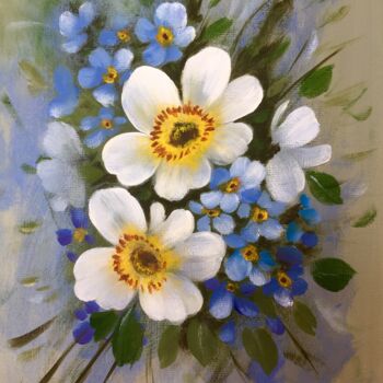 Painting titled "Daffodils" by Edita Sarukhanyan, Original Artwork, Acrylic